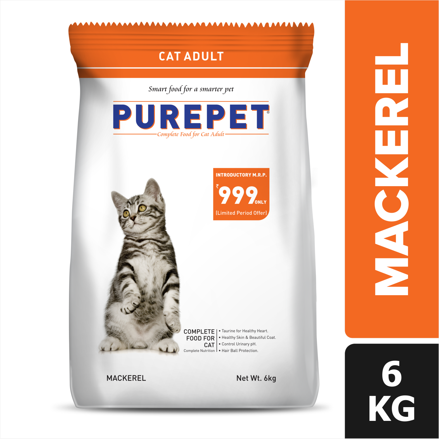 Purepet Mackerel Adult Cat Dry Food Cats- Dry food Purepet 6kg