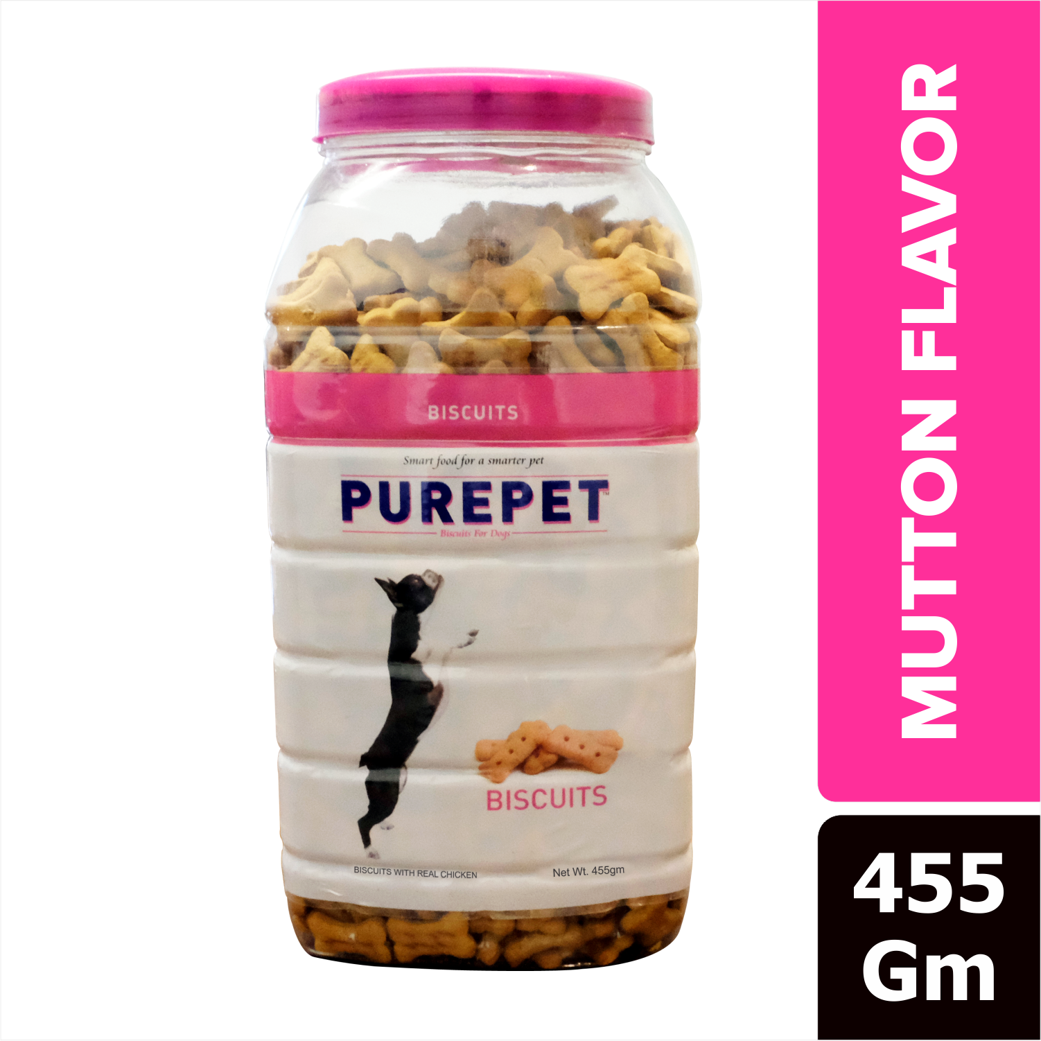 Purepet Mutton Flavour Real Chicken Biscuit Dog Treats Dog Treats + Others Purepet 455g