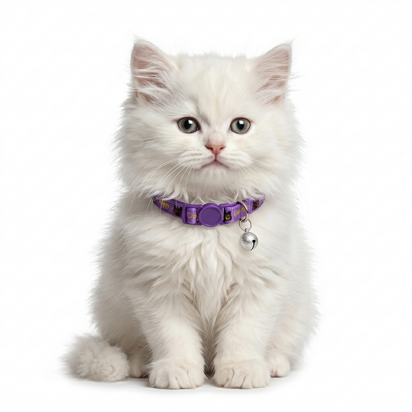 Basil Printed Collar for Cats & Puppies (Purple)