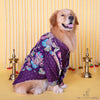 The Papaw Cartel Embroidered Motif Jacket Style Koti Kurta for Dogs & Cats (Purple Paisley) Both-Clothing & Accessories The Papaw Cartel Dropship S