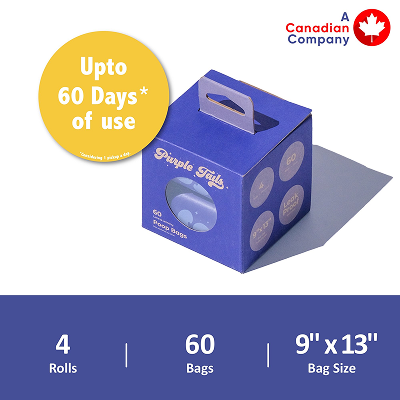 Purple Tails Poop Bags Lime and Lemony Scented for Dogs (Blue)