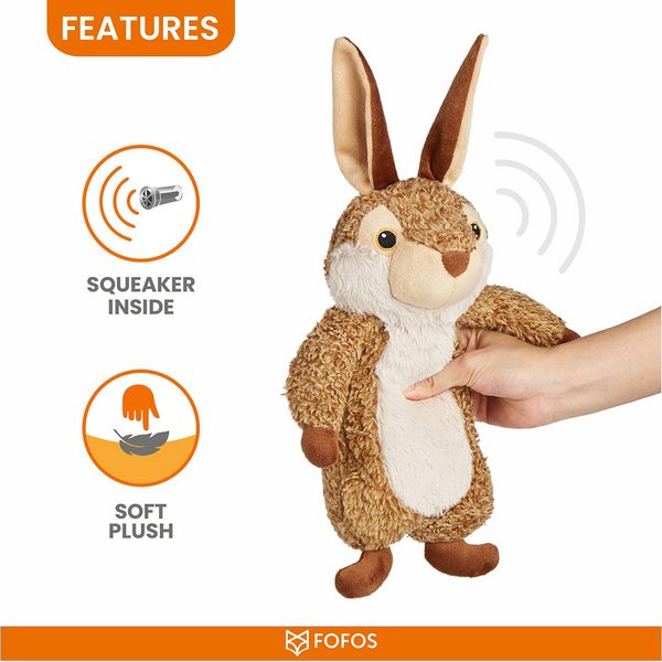Barkbutler x Fofos Wildlife Rabbit Plush Toy for Dogs