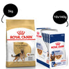 Royal Canin German Shepherd Dry Food and Maxi Adult Dog Wet Food Combo Exclusive Combo Royal Canin 3kg(Dry)+10x140g(Wet)