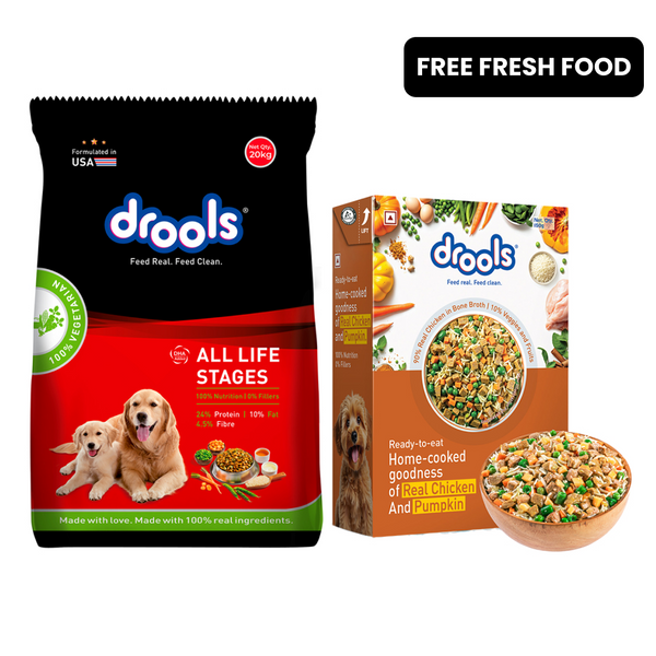 Drools 100% Vegetarian Puppy and Adult Dog Veg Dry Food (All Life Stages)