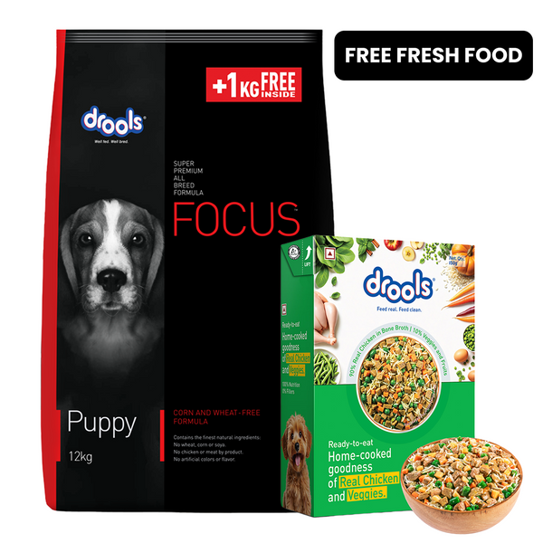 Drools Focus Super Premium Puppy Dog Dry Food | Corn & Wheat Free Formula