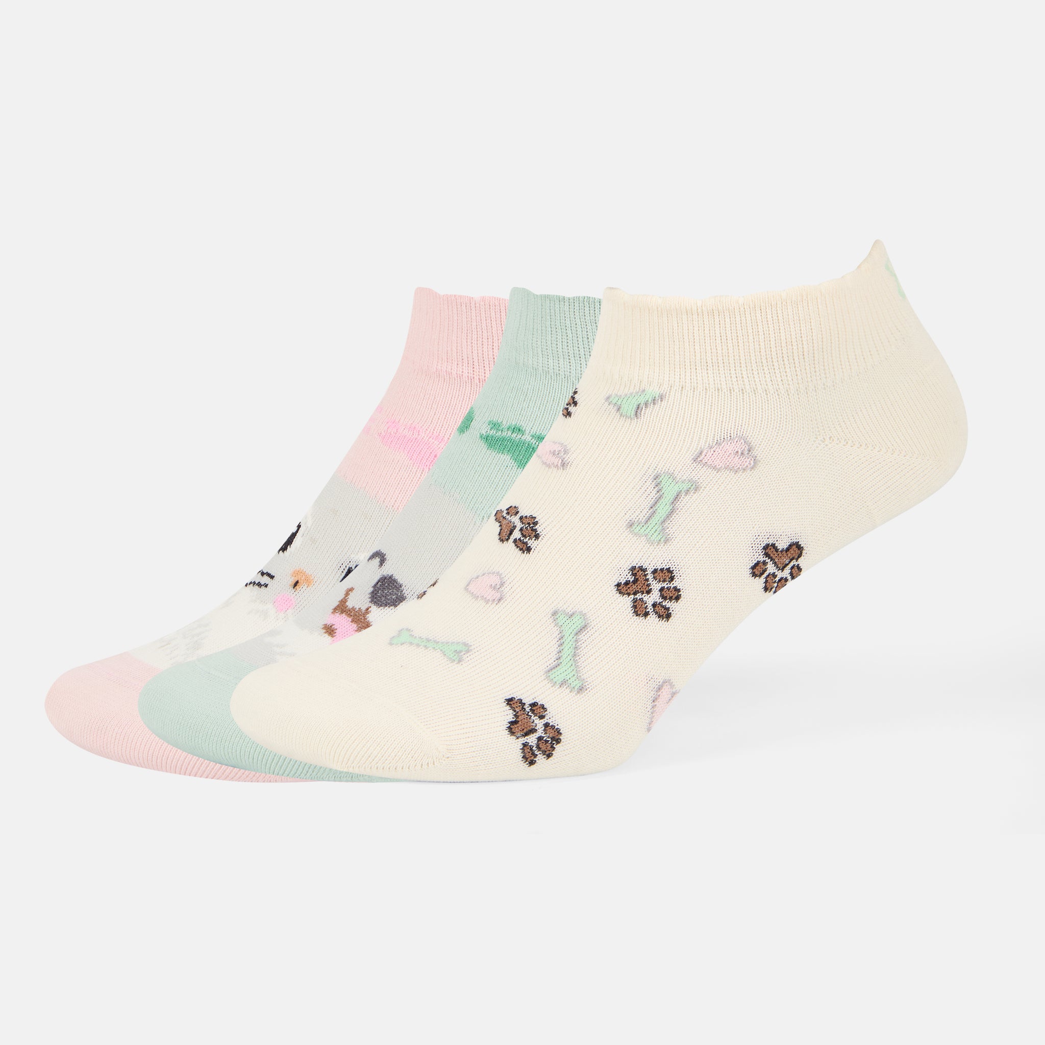 SocksXpress Limited Edition Pet Lover Themed Ankle Socks for Women (Pack of 3) Pet Parent-Clothing & Accessories SocksXpress
