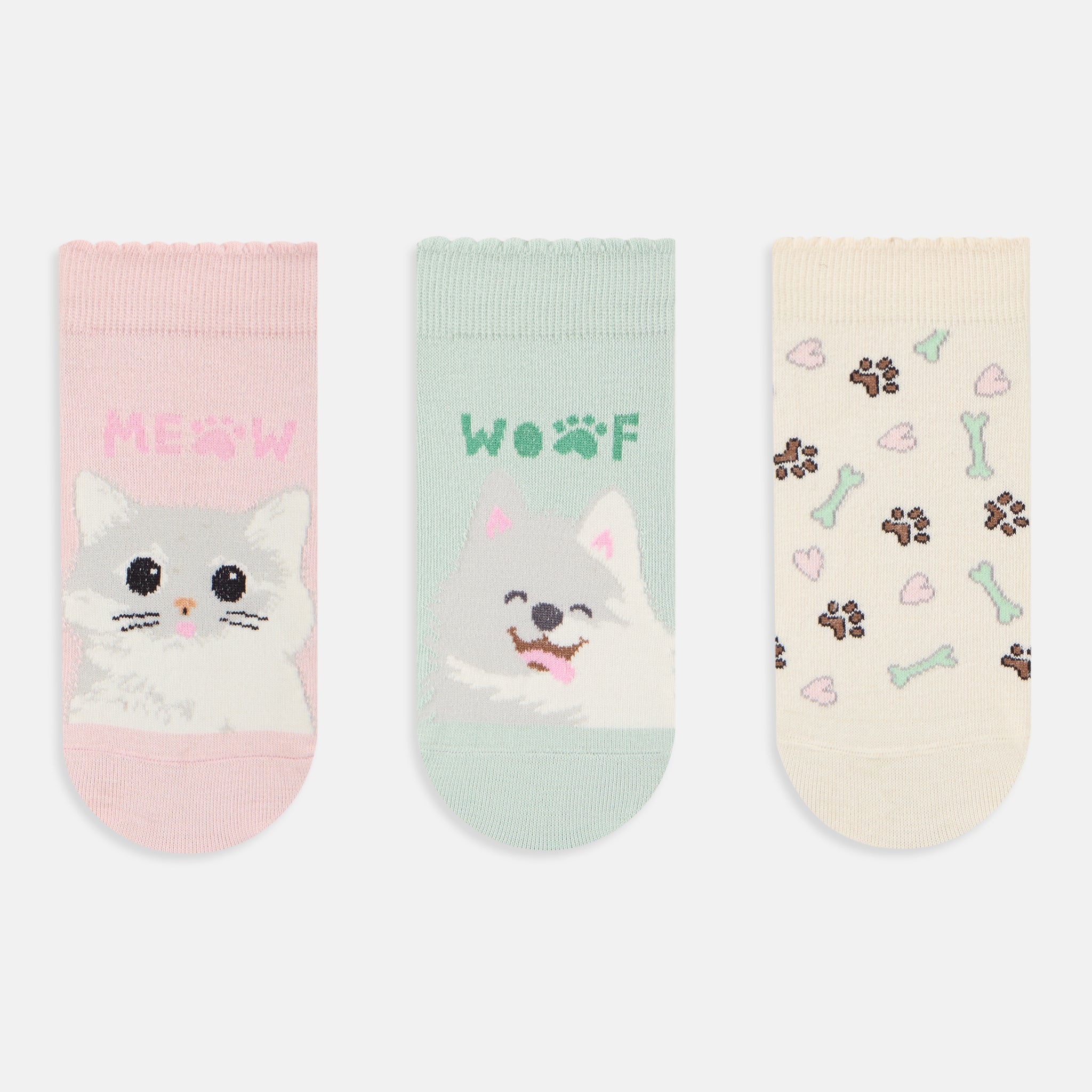 SocksXpress Limited Edition Pet Lover Themed Ankle Socks for Women (Pack of 3) Pet Parent-Clothing & Accessories SocksXpress UK4-7