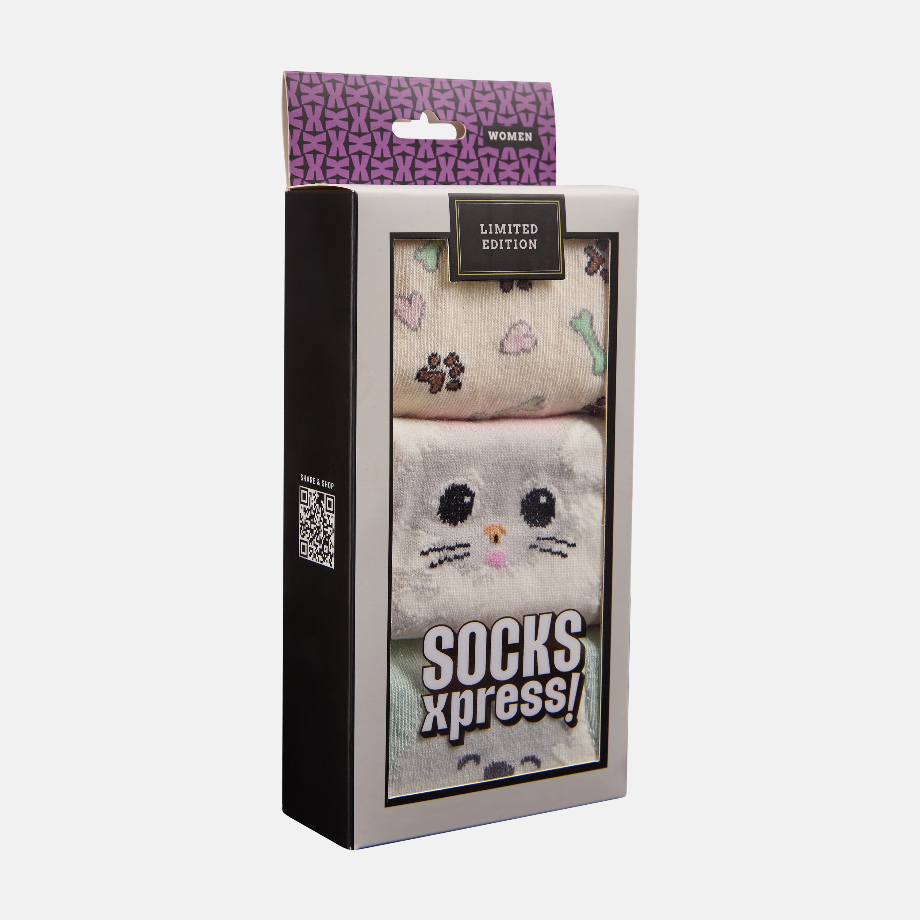 SocksXpress Limited Edition Pet Lover Themed Ankle Socks for Women (Pack of 3) Pet Parent-Clothing & Accessories SocksXpress