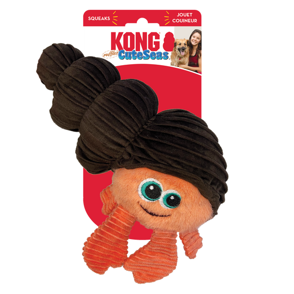 Kong Cuteseas Rufflez Hermit Crab Toy for Dogs (Brown)