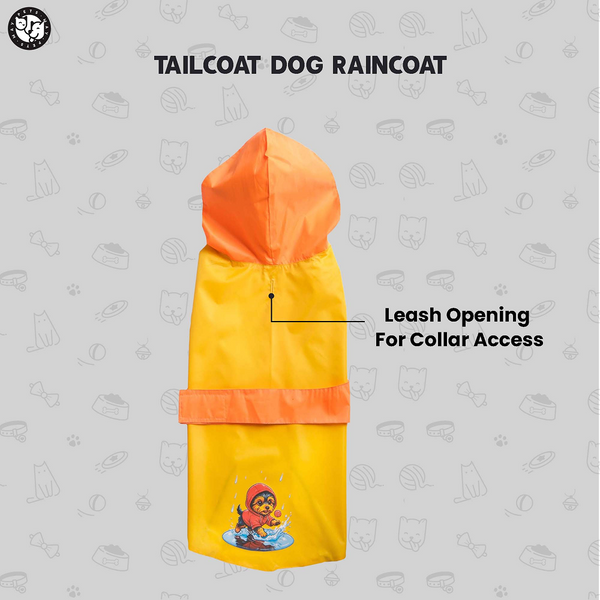 Thunder Dog Raincoat for Dogs (Yellow Orange)