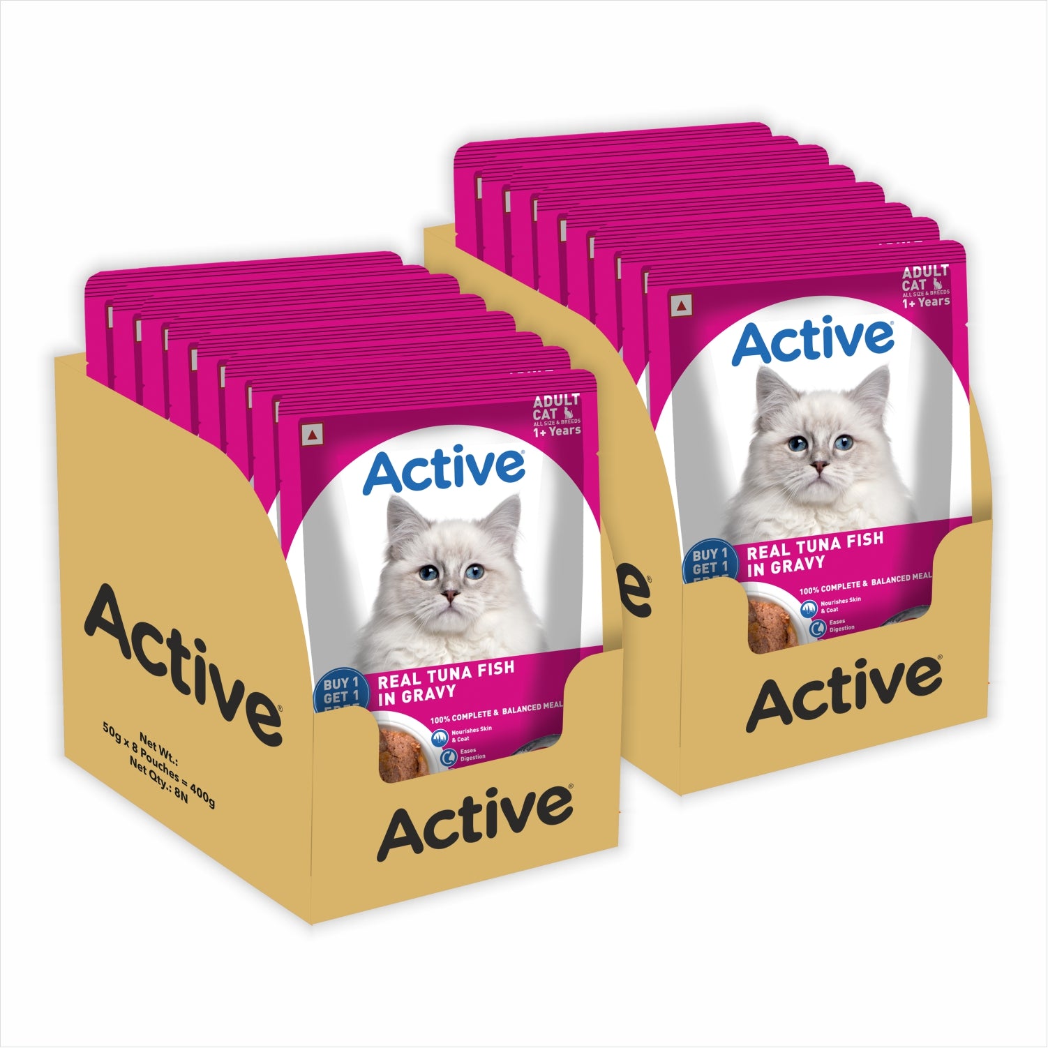 Active Real Tuna Fish in Gravy Adult Cat Wet Food ( Buy 1 Get 1 ) Cats-Wet Food Active