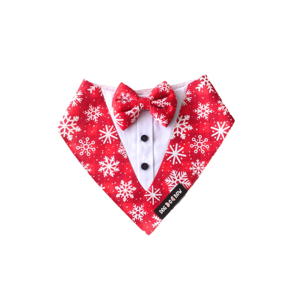 Dogobow Aztec Print Tuxedo Bandana for Dogs (Red) Dogs-Clothing & Accessories Dogobow Dropship XS