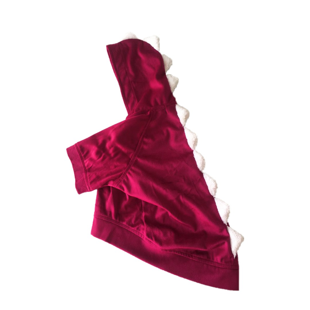 Dogobow Dino Hoodie for Dogs and Cats (Red) (Get a Bow Free)