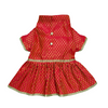 Pawsindia Traditional Royal Brocade Dress for Cats (Red) Cats-Clothing & Accessories Pawsindia Dropship