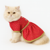 Pawsindia Traditional Royal Brocade Dress for Cats (Red) Cats-Clothing & Accessories Pawsindia Dropship M