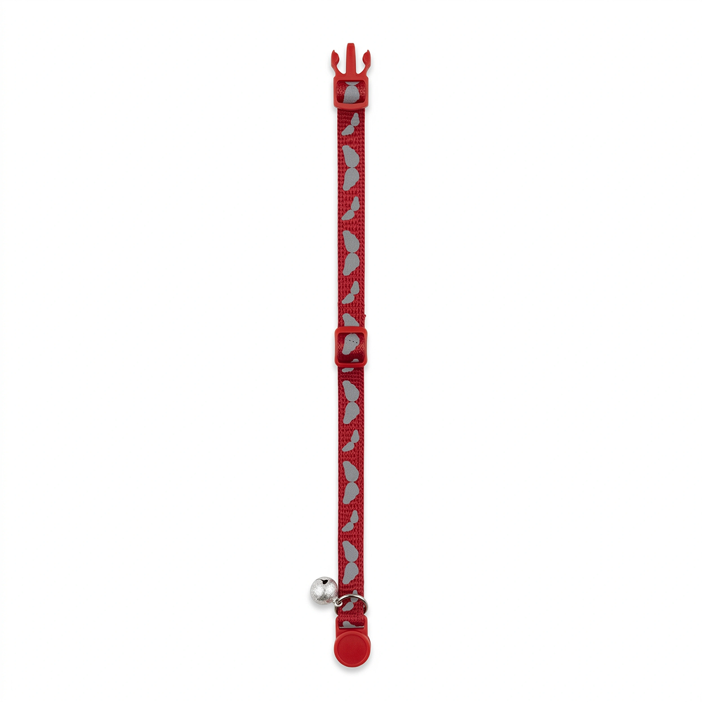 Basil Printed Collar for Cats & Puppies (Red) Both-Collar, Leashes, harnesses Basil