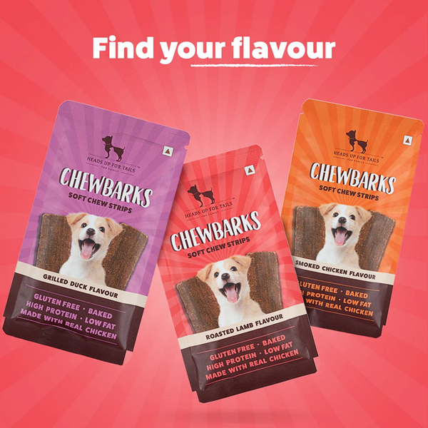 HUFT Chewbarks Gluten Free Roasted Lamb Soft Chew Strips Dog Treats
