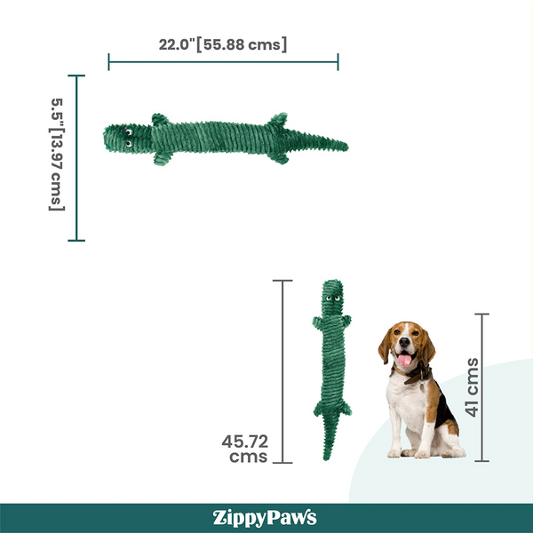 Zippy Paws Reptilez Alligator Rope Toy for Dogs