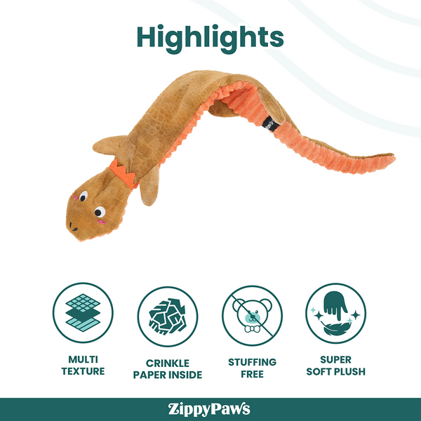 Zippy Paws Reptilez Bearded Dragon Rope Toy for Dogs
