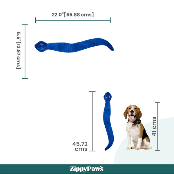 Zippy Paws Snake Reptilez Rope Toy for Dogs