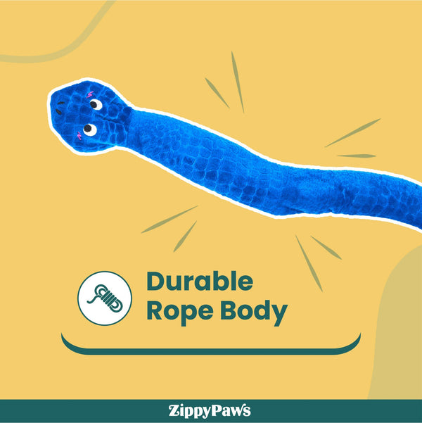 Zippy Paws Snake Reptilez Rope Toy for Dogs