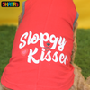 Skatrs Sloppy Kisser Printed Summer Cotton T Shirt for Dogs and Cats (Red) Both-Clothing & Accessories Skatrs