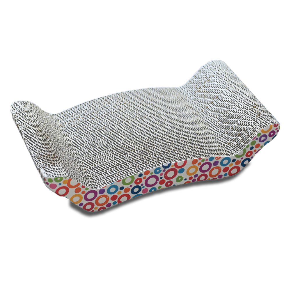 Skatrs Whisker Wonder Corrugated Cardboard Cat Scratcher with 2g Premium Catnip Free Cats-Toys Skatrs