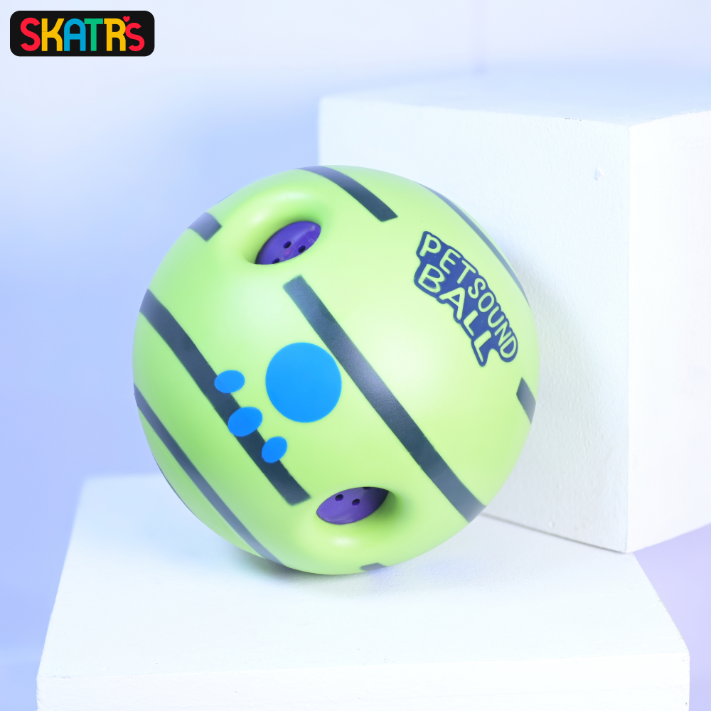 SKATRS Leakage Sound Ball for Dogs and Cats (Green)