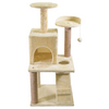 Skatrs Kitty Kastle Multi Level Cat Tree with Condo, Scratching Post, Platform and Ladder Toy and Satisfying Wave Cat Scratcher with 2g Premium Catnip Combo
