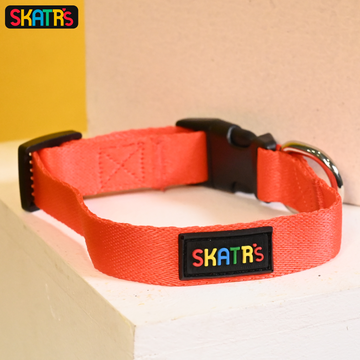 Skatrs Premium Adjustable Collar for Dogs (Red)