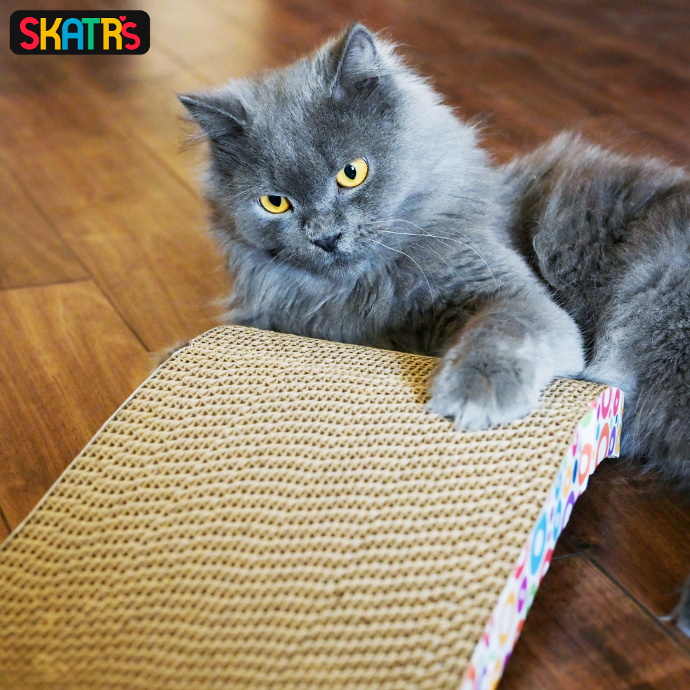 SKATRS The Satisfying Wave Scratcher Pad Toy for Cats (Length 38cm)
