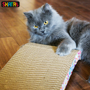 Skatrs The Satisfying Wave Cat Scratcher with 2g Premium Catnip Free (15x7.5x2.8in)