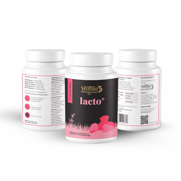 Venttura Lacto Plus Milk Boosters Chewable Tablets for Dogs