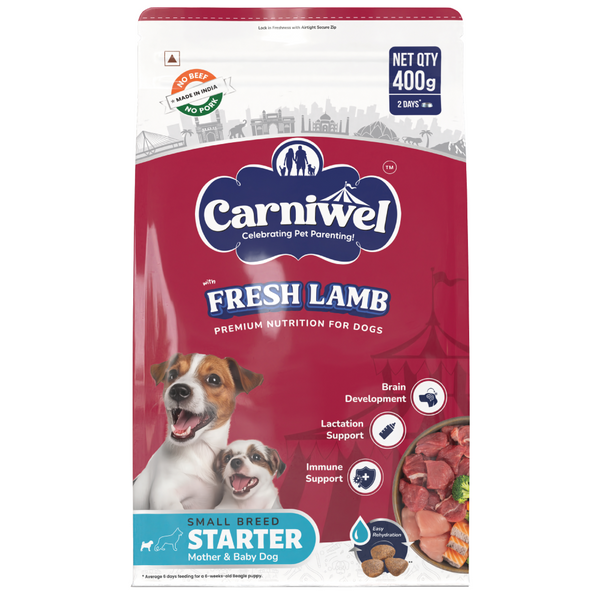 Carniwel Fresh Lamb Starter For Small Breed Mother Baby Dog Dry