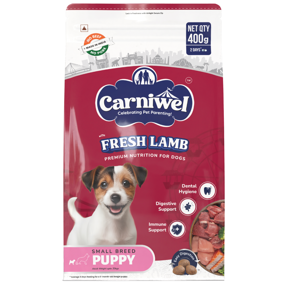 Carniwel Fresh Lamb Small Breed Puppy Dog Dry Food Dogs- Dry Food Carniwel 400g