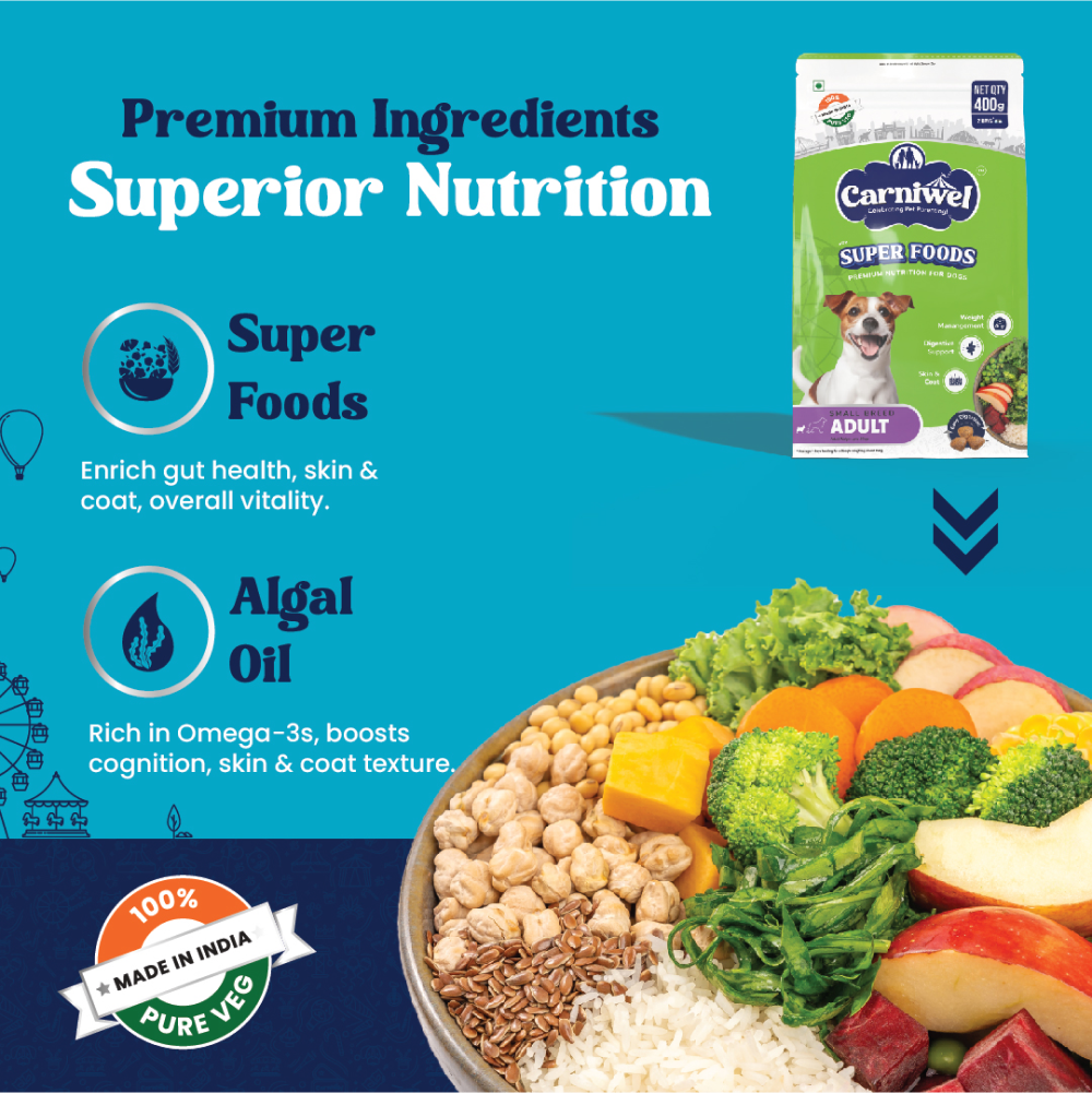 Carniwel Superfoods Veg Kibble Small Breed Adult Dog Dry Food Dogs- Dry Food Carniwel
