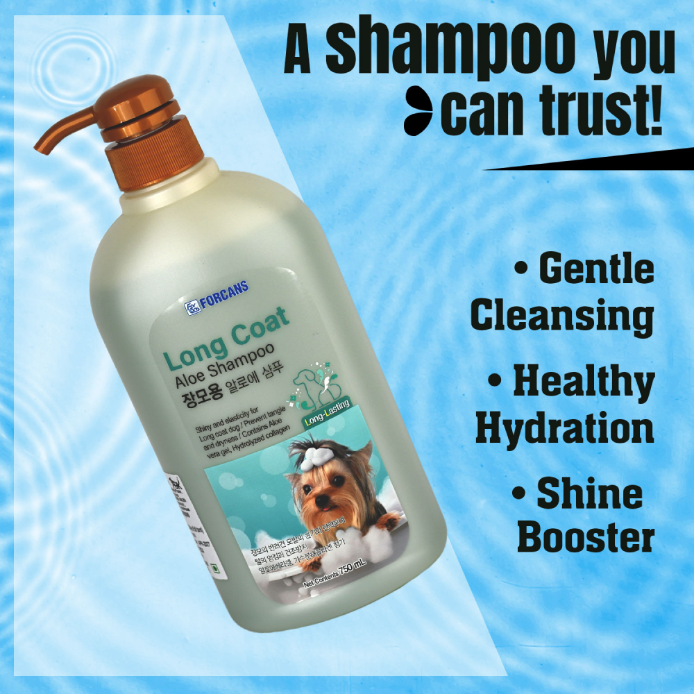 Forbis/Forcans Long Coat Aloe Shampoo for Dogs Dogs-Grooming Supplies Forbis