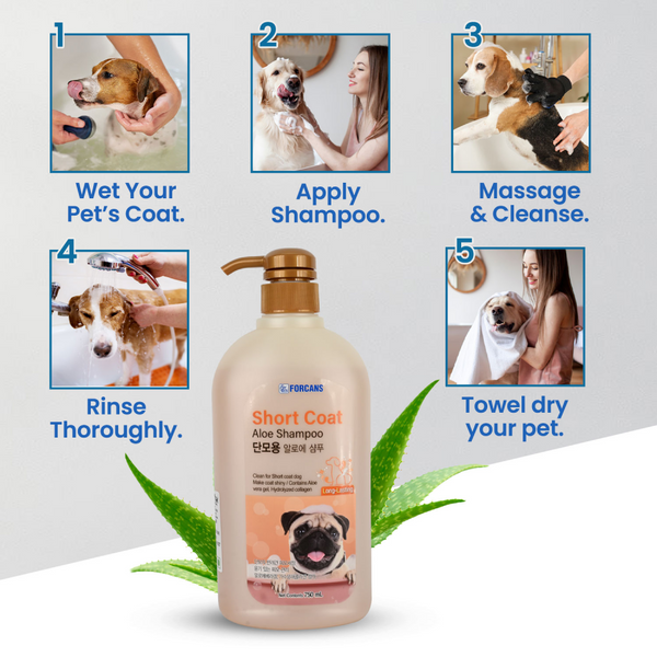 Forbis/Forcans Short Coat Aloe Shampoo for Dogs