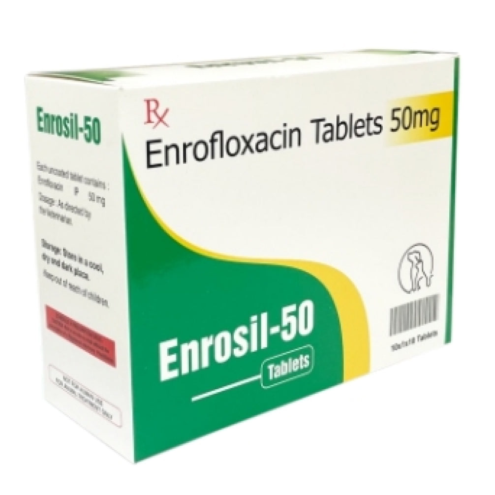 Sihil Enrosil 50mg Tablets (Enrofloxacin) for Dogs and Cats | Supertails