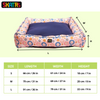 Skatrs Floral Bed for Dogs & Cats (Pink/Blue) Both-Bedding, Mats & Travel Supplies Skatrs