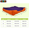 Skatrs Square Shaped Bed for Dogs & Cats (Orange/Purple) Both-Bedding, Mats & Travel Supplies Skatrs