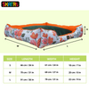 Skatrs Flower Meadow Bed for Dogs & Cats (Orange/Green) Both-Bedding, Mats & Travel Supplies Skatrs