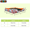 Skatrs Flower Meadow Bed for Dogs & Cats (Orange/Green) Both-Bedding, Mats & Travel Supplies Skatrs