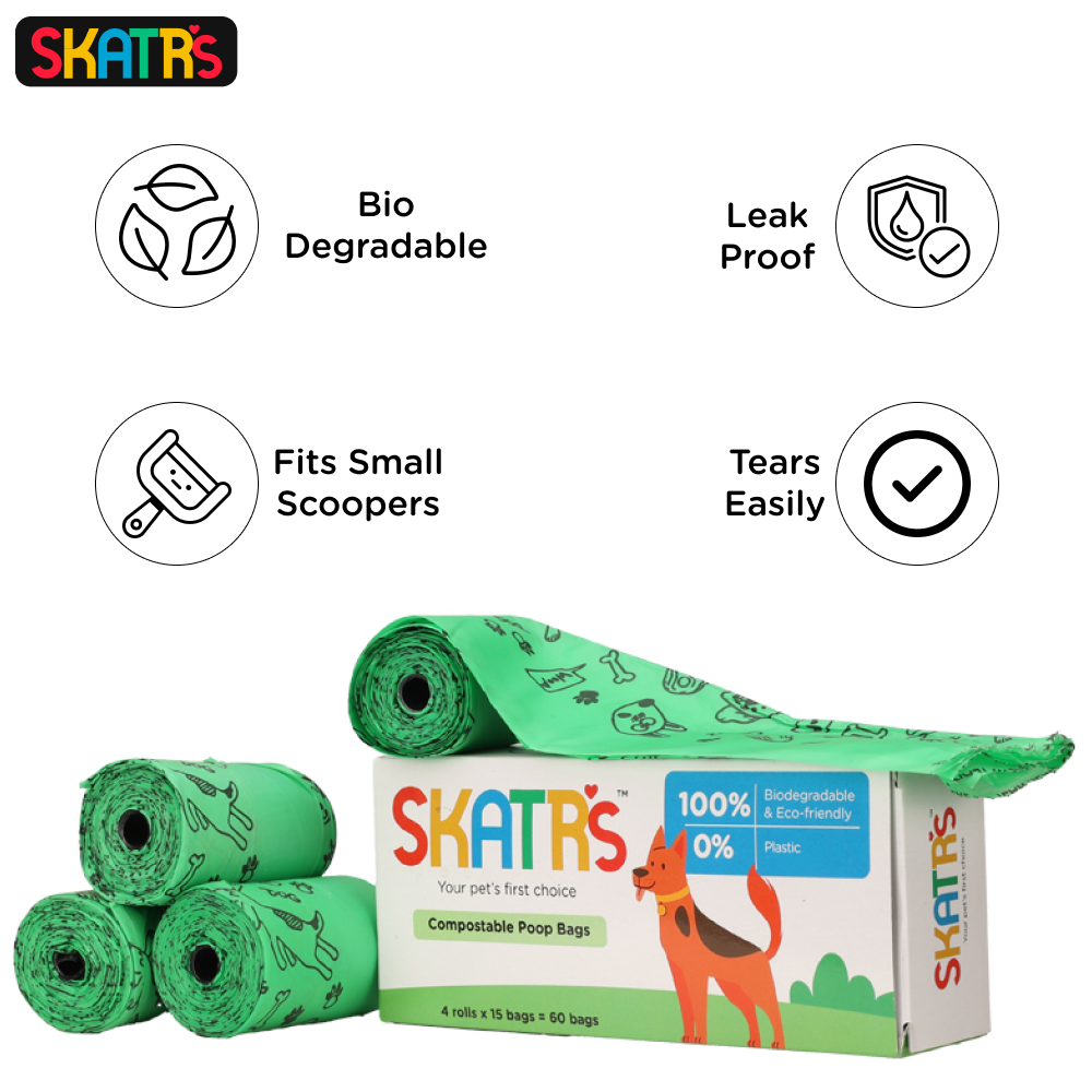 Scoopy Quick Clumping Lavender Scented Litter with Skatrs Poop Bag for Cats Combo