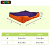 Skatrs Square Shaped Bed for Dogs & Cats (Orange/Purple) Both-Bedding, Mats & Travel Supplies Skatrs