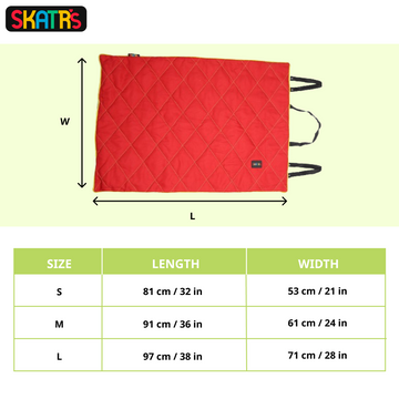 Skatrs Foldable Quilted Mat for Dogs and Cats (Red)