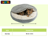 Skatrs Bed and Blanket for Small Dogs, Cats and Kittens (White and Grey) Both-Bedding, Mats & Travel Supplies Skatrs