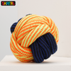 Skatrs Ball Shaped Twisted Rope Chew Toy for Dogs and Cats (Yellow/Blue) Both-Toys Skatrs