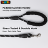 Skatrs Reflective Nylon Rope Leash for Dogs (Black/White) Both-Collar, Leashes, harnesses Skatrs