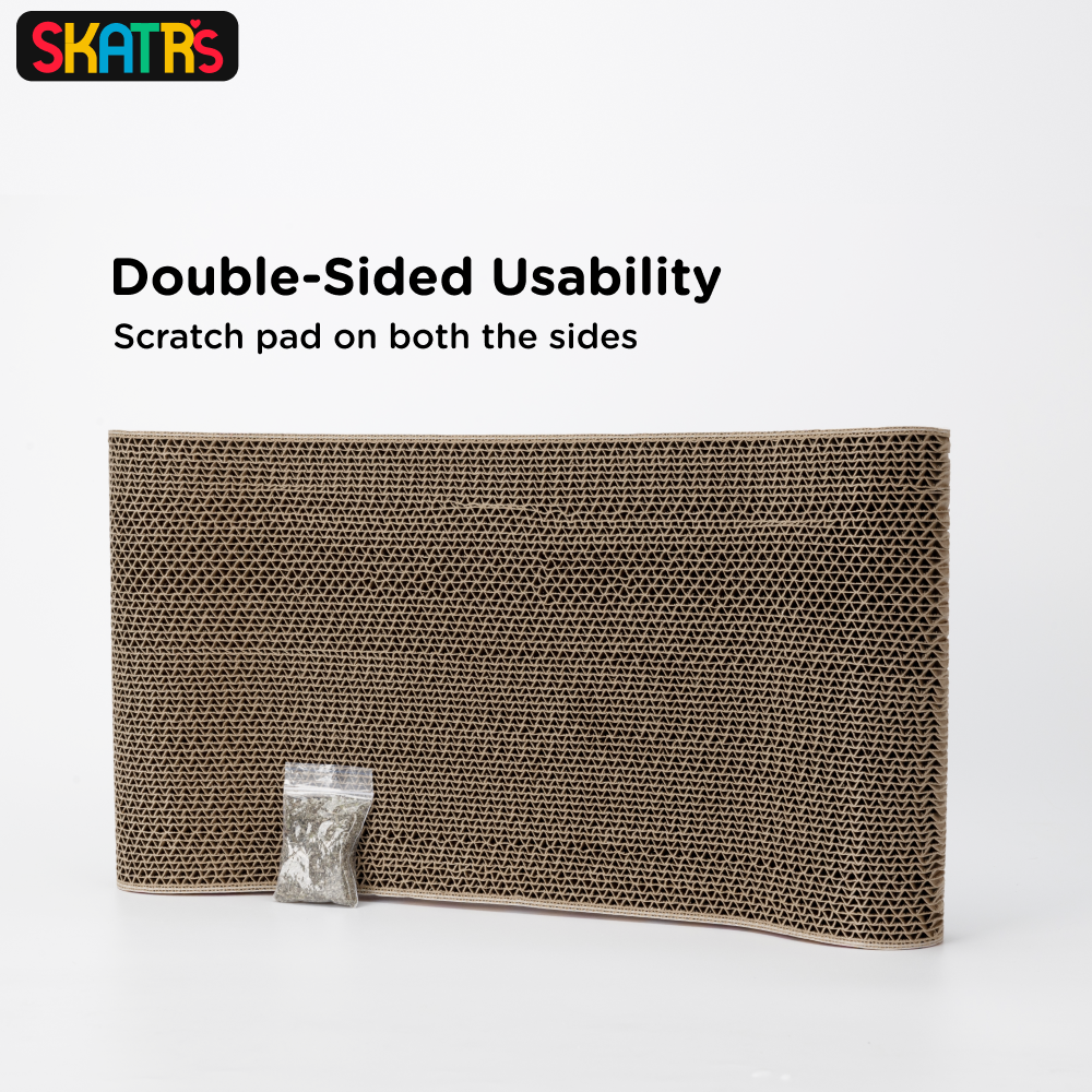 Skatrs Claw and Order Cat Scratcher with 2g Premium Catnip Free
